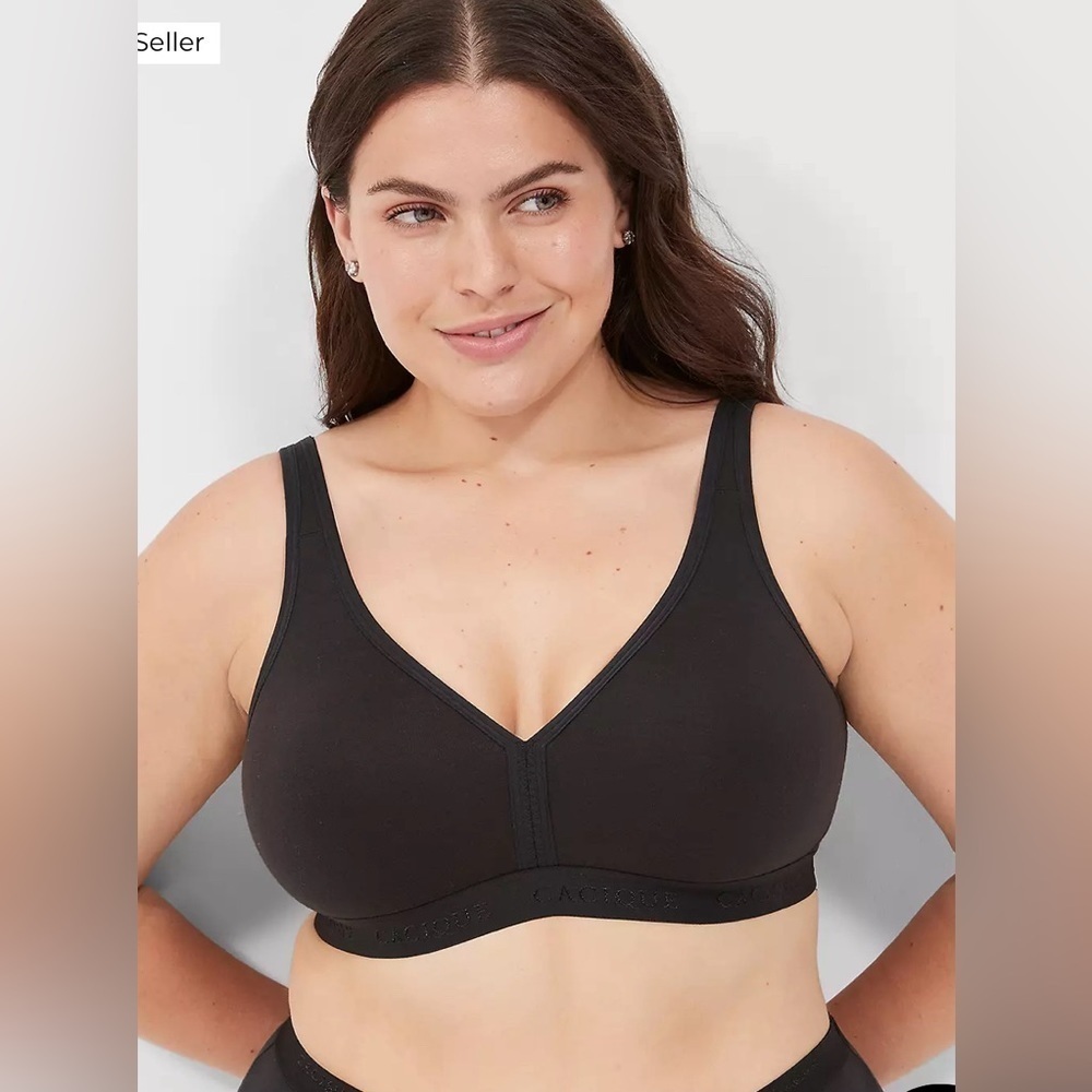 Cacique Cotton Unlined Full Coverage No Wire Bra 36 DDD